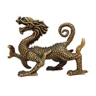 Chinese Old Vintage Solid Brass Handwork Collectible Dragon Ornament Statue New