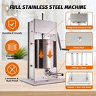 Hakka Manual Sausage Stuffer 22lb 10l Vertical Stainless Steel Meat Press Filler