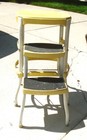 Cosco Vintage Kitchen Step Stool Ladder Backless Seat W  Fold Out Steps Yellow