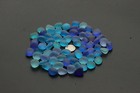 Sea Beach Glass 50 Big Pcs Blue Cobalt Lots Bulk 16-20mm Jewelry Use