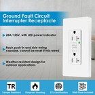  50pack  20amp Gfci Outlet Etl Listed - Weather   Tamper Resistant Wr Tr - White