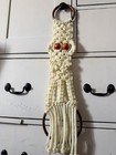 Authentic 1970s Vintage Macram   Owl Wall Hanging     Boho Retro D  cor Handmade 