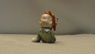 Vtg Ceramic Pixie Elf Figurine Flower Hat  1940 50s Handpainted