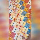 Vtg Country Cottage Core 80s 90s Quilt Topper Top Fabric