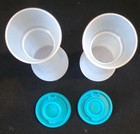New Tupperware Salt   Pepper Shaker Set Large Hourglass Teal Color 6  
