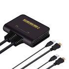 Hdmi Kvm Switch 2 Port With Cables For Keyboard Mouse Lcd Monitor Sharing