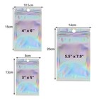 400 Pcs Holographic Mylar Foil Bags Smell Proof Resealable  Zip Seal Pouches