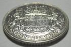 1952 Canada Au 50 Cents Coin  800 Silver George Vi  Km45 Asw  300 Last Year
