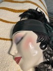 Vintage Clay Art Ceramic Face Mask Side Profile Fancy Lady W feathers 1994