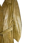 Distressed Vintage Leather Jacket Mens Medium Tan Taupe Retro 70s 80s Classic