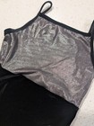 Great Gymnastics Dance Leotard Child Large Cl Mystique Silver Black Velour