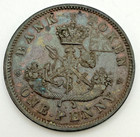 1850 Upper Canada Penny Bank Token W  Dot Pc-6a2 Merchant Token George Dragon