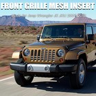 Front Grill Grille Insert - Aluminum Alloy Mesh Grill Insert Us Flag Pattern   jk