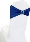50pcs Spandex Chair Sashes Bands Stretch With Buckle Slider For Wedding   Party
