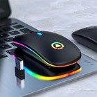 2 4ghz Wireless Optical Mouse Usb Rechargeable Rgb Cordless Mice For Pc Laptop