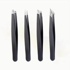 4-piece Eyebrow Tweezers Eyebrow Clip Hair Beauty Pluckers Stainless Steel case