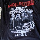 M  tley Cr  e Hollywood Takeover Live 2024 Black T-shirt  Size M s Very Rare 