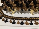       tassel Fringe Trim 2 5    Drapery Curtains Upholstery Pillows Gold black Bty
