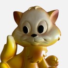 Vtg Chalk Ware Cat Wall Hanging Plaque 1981 Miller Studio Happy Kitten 6   x6   