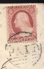  1857   25 Washington On Cover With Boston Paid Face Free Fancy Cancel