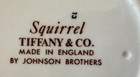 Tiffany   Co    Trio 3-pc Child Nursery Set    squirrel    Johnson Bros England