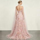 Floral Wedding Party Off Shoulder Lace Prom Gowns Floor Length Evening Dresses