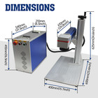 Raycus 20w 30w 50w Fiber Laser Marking Machine Metal Engraving lens rotary Axis