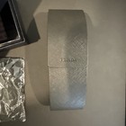 New Prada Saffiano Black Leather Sunglasses Case With Cleaning Cloth