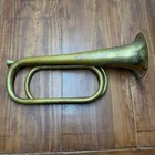 Vintage Us Regulation Us Military Brass Bugle Instrument