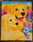 Vintage 90 s Lisa Frank Casey   Caymus Yellow Dogs Folder  New Old Stock             