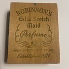 Vtg Robinson s Extra Scotch Maid Perfume 3 Glass Bottles 1950s Sachet Rare Vg 