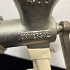 Vtg Universal Hand Crank Meat Grinder W  Suction Base - Cast Iron - 4 Blades