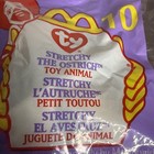 Vintage Mcdonald   s  stretchy  The Ostrich Teenie Beanie Baby  10 New sealed 1999