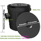 Grease Trap Commercial  Lightweight Pe Plastic Round-450-75-110  Black