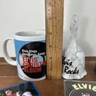 Set Of 5  Elvis Presley Vintage Collectibles Lot  Mug Bell Cassette Tape Cards