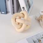 Wood Knot Chain Link Decor - 3 Link Boho Wooden Hand Carved Decorative Wooden   