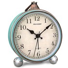  4  Small Battery Operated Antique Retro Analog Alarm Clock For Room Aqua