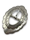 Vintage Western Cowboy Silver Tone Belt Buckle Statement  