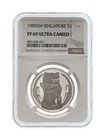 Singapore  1980  1 Dollar - Ngc Pf69 - Majestic Lion  Singapura Lion City Rare