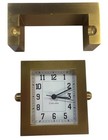 Chelsea Brass Square Desk Clock Resting On Base Rare Htf Model