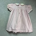 Vtg Smocked Toddler Girl Dress 2t Pink Gingham Embroidered Easter Spring Summer