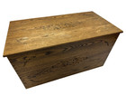 Solid Wood Amish Blanket Chest Hope Chest Carved Dovetail Storage Trunk