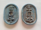 2pcs Old Chinese Bronze Statues