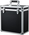 Water Resistant Vinyl Record Case - Collapsible Aluminum Storage With Mesh Bag