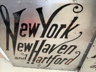 Two New York New Haven And Hartford Logo Railroad Stainless Steel Signs 2 Sided