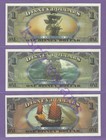 2007 Fb Ff Fe  1 Wdw Pirates Disney Dollars Potc All 3 Wdw Minted Potc