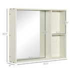 Wall Mounted Medicine Cabinet With Mirror  Shelf  Bathroom Cabinet  White