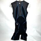 Sugoi Turbo Tri Suit Mens Size Small Triathlon Cycling Black Blue Stitch 