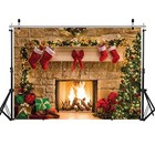  Christmas Fireplace Backdrop Christmas Backdrops For Photography 7x5ft