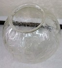 Vintage Mcm Round Crackled Glass 7  Light Swag Lamp Shade Globe Regency 3 7 8  